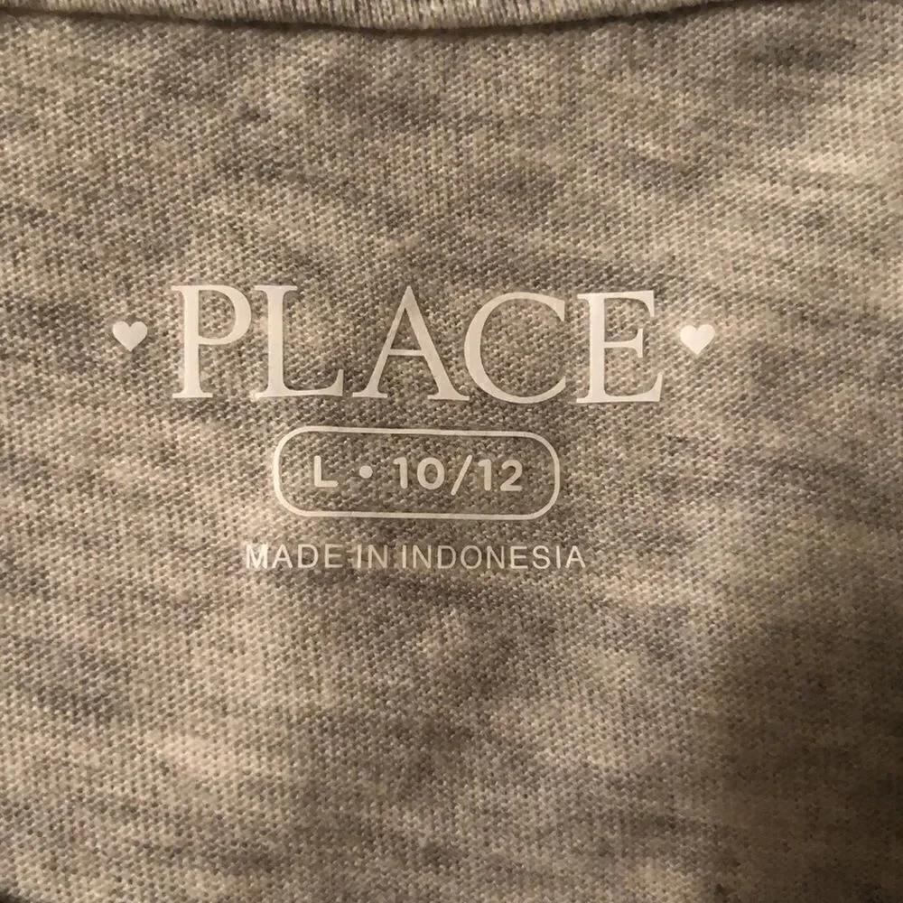 Place 10-12 Light Gray Milkshake Sequins Sassy Fab Perf Sleeveless Tee